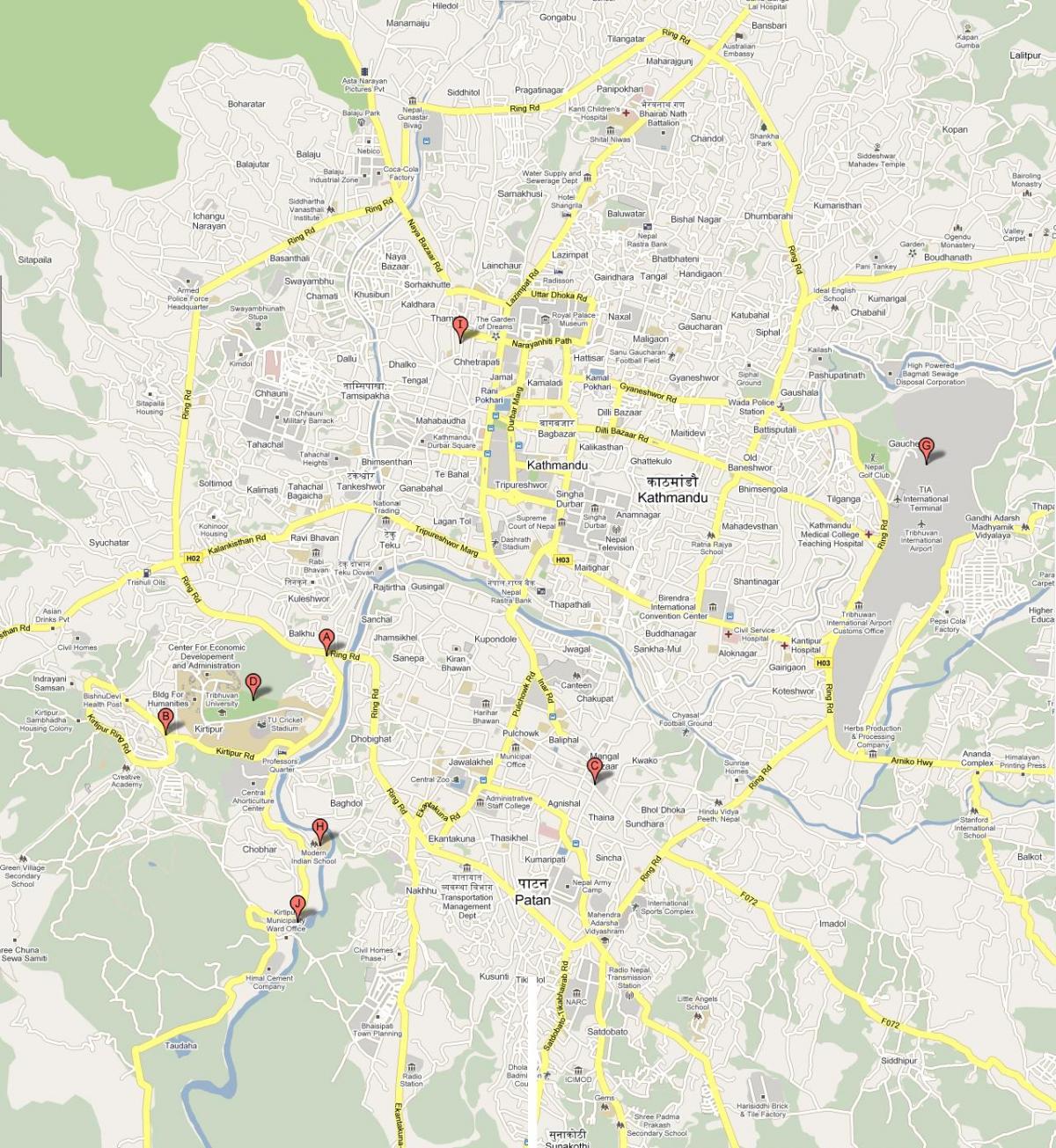 Mapa ktm nepál