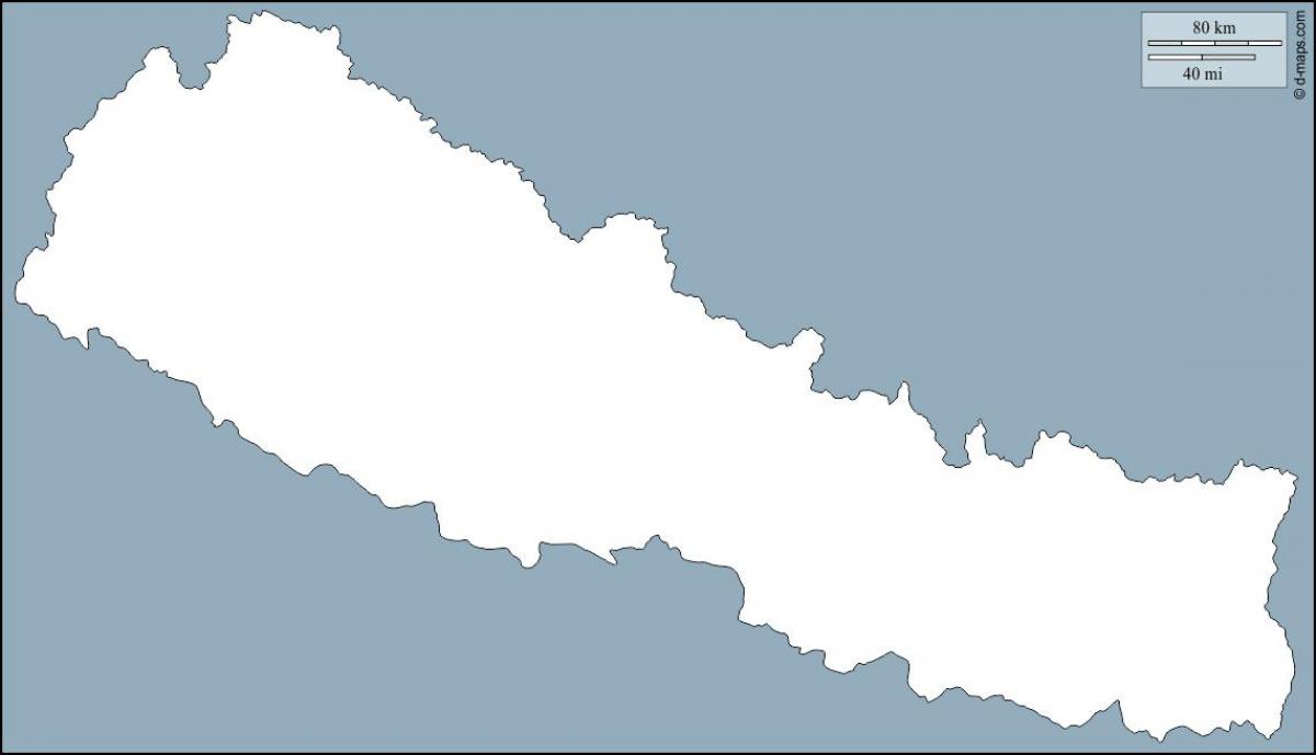 Mapa prázdne nepál