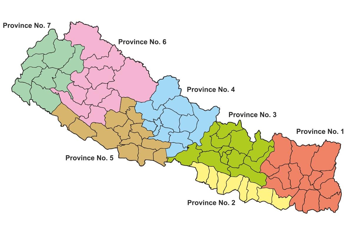 mapa federálneho nepál