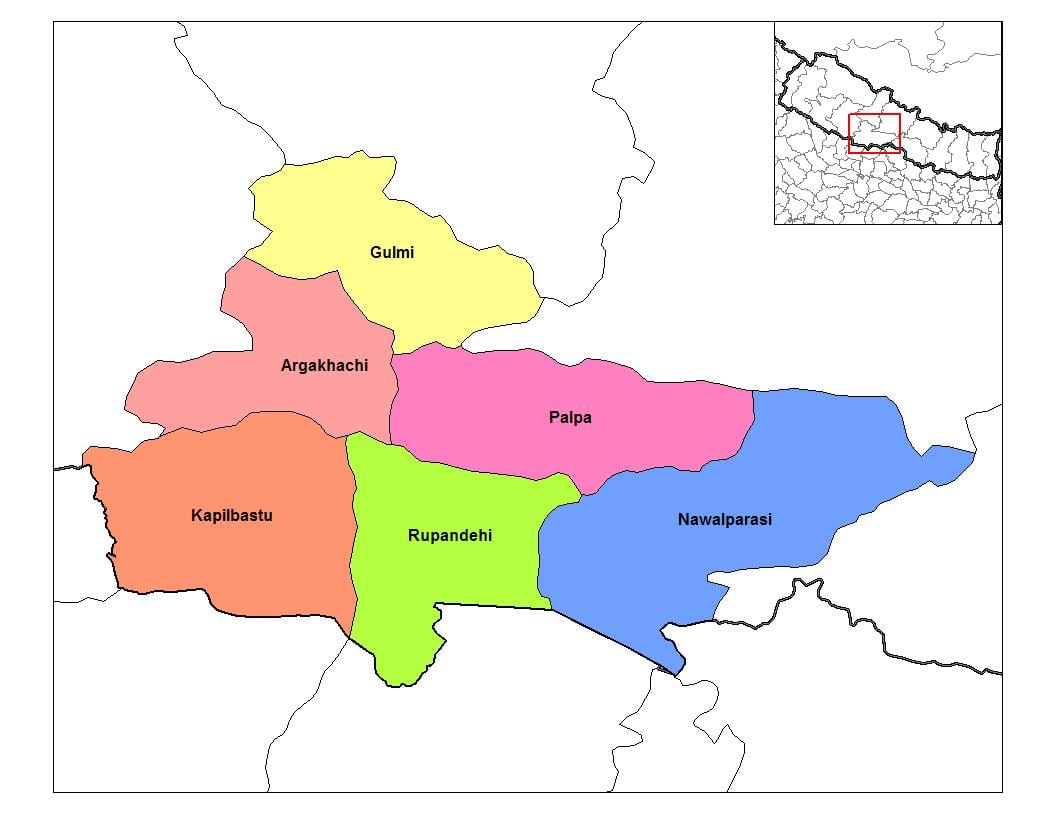 Mapa rupandehi nepál