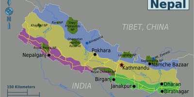 Mt everest nepál mapu
