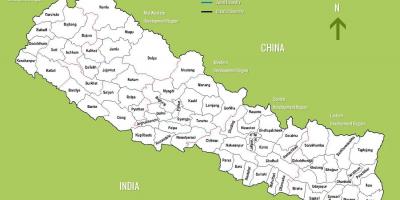 Nepál turistické atrakcie mapu